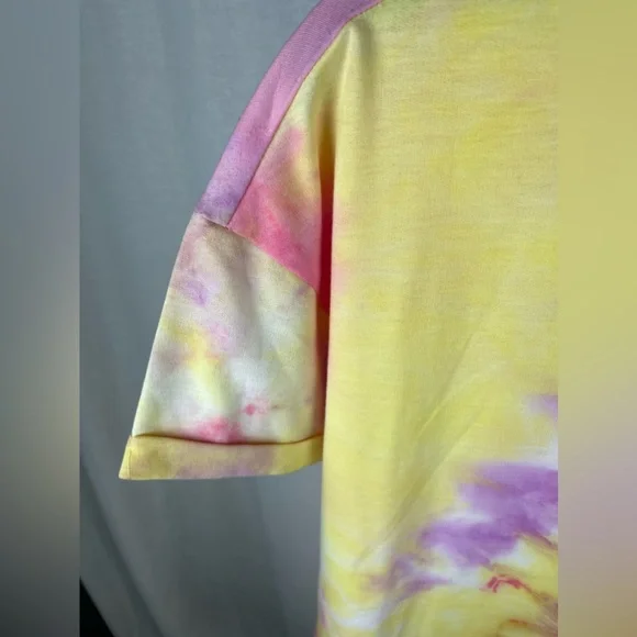 ELODIE TIE DYE CREW NECK T-SHIRT DRESS Size Small NWT - Picture 12 of 17